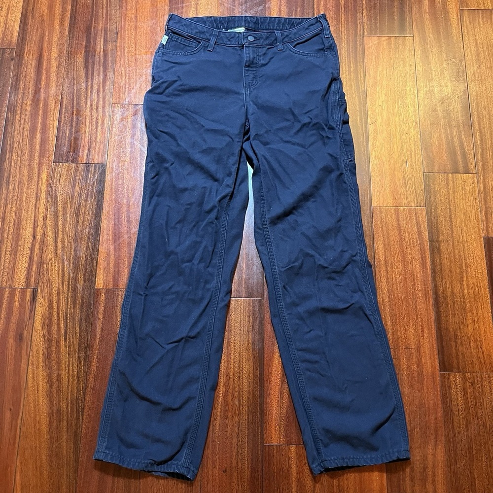 Carhartt FR Pants Womens 6x32 Fits 32x31 Blue Loose Fit Workwear WFR8159 DNY